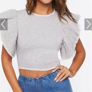 Forever 21 Butterfly Sleeve Sweater Top